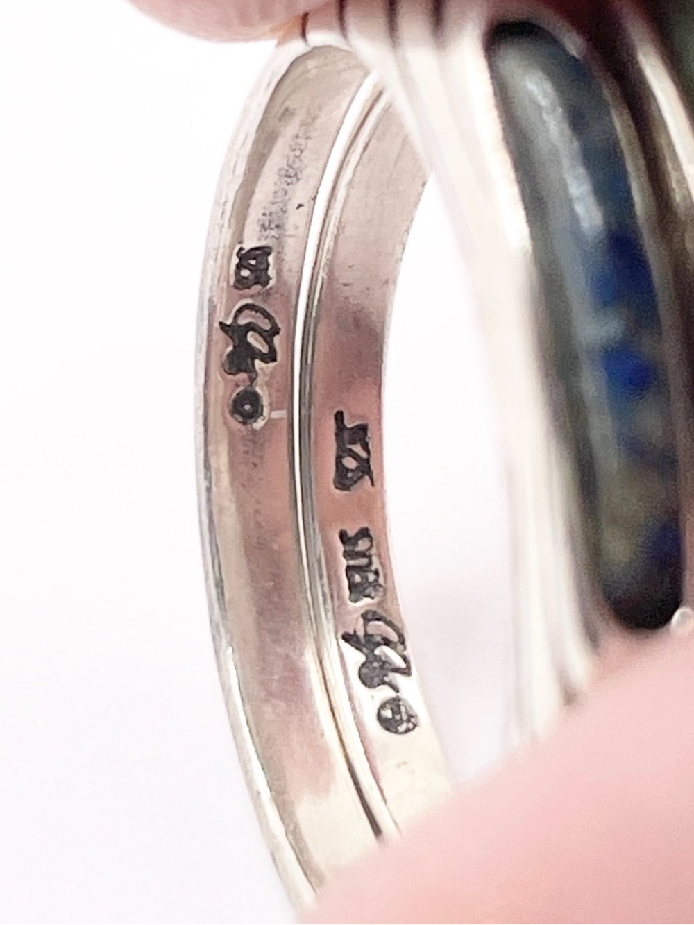 Size 8.5 vintage carolyn pollack 925 Sterling Silver Stackable Rings - Picture 5 of 10